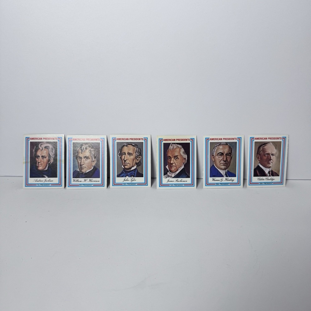 Lot Of 6 Vintage‎ American President Collector Cards Visual Panographic Inc